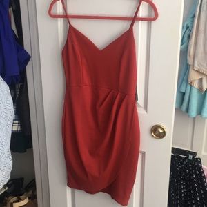 forever your girl rust red bodycon dress
